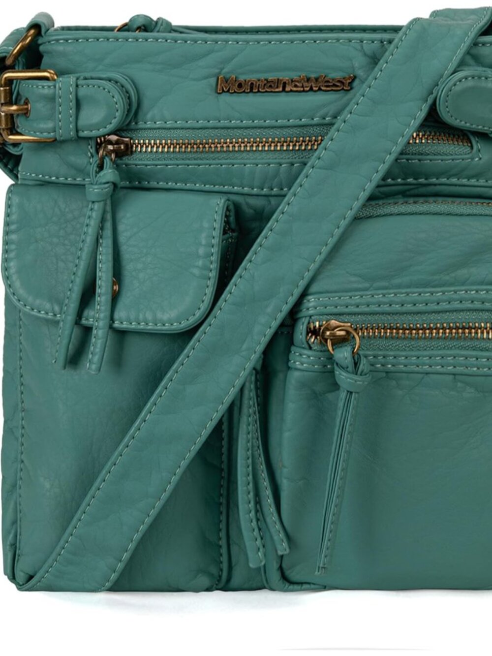 Crossbody Bag for Women Soft Washed Leather Multi Pocket crossbody handbags